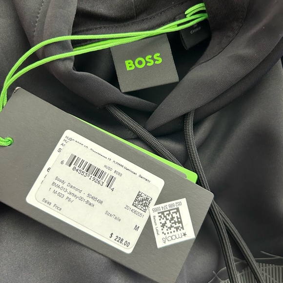 NWT - HUGO BOSS HOODIE WITH RHINESTONE LOGO - Picture 6 of 7